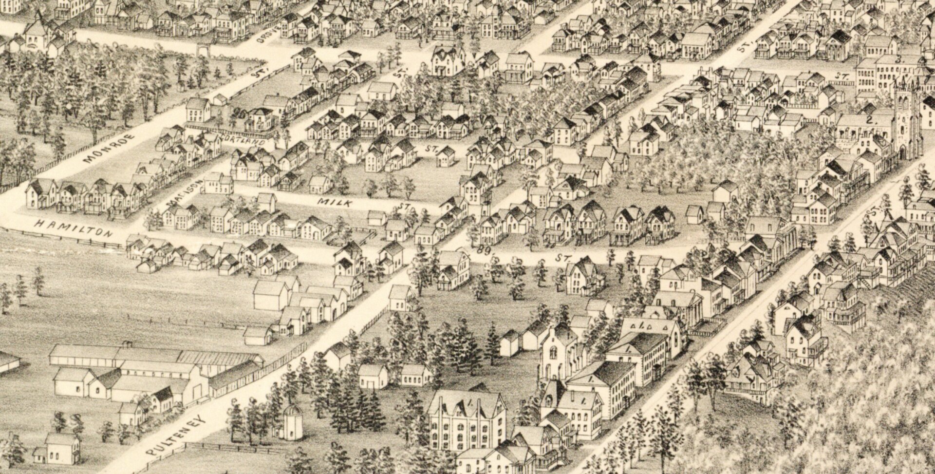 Historic — 1893 Bird's Eye View